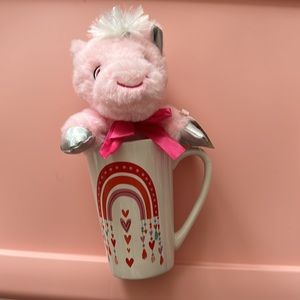 NWT Love Unicorn & Heart Mug